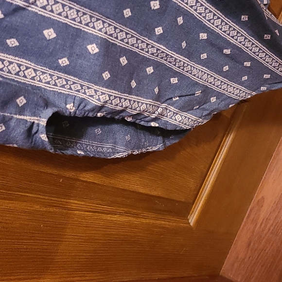 Small Maxi Dress, chambray, tribal/aztec prints - Picture 4 of 6